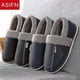 thumbnail image 4 of Zapatillas de piel sintética de gran tamaño para hombre, zapatillas planas de piel para el hogar impermeables para interiores, zapatillas planas de invierno para hombre y mujer, zapatos de algodón, 4 of 4