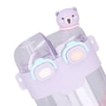 thumbnail image 3 of M Buder Botella de Agua Bonita 780ml Doble Uso Kawaii con Sorbete Correa Ajustable y Pegatinas Escolares para Niños y Estudiantes Plástico Resistente - Color Morado, 3 of 9