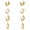 Gold, variant on Small Gold Plated Hoop Earrings for Women 4 Set, Zircon Hypoallergenic Earrings Chunky Earrings with Silver Post