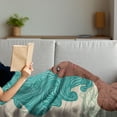 thumbnail image 3 of Zodiac Aquarius Soft Flannel Fleece Throw Blanket, Lady Beauty Girl Fantasy Portrait Portrait, Cozy Plush for Indoor and Outdoor Use, 50" x 70", Pale Green Teal Brown, by Ambesonne, 3 of 5
