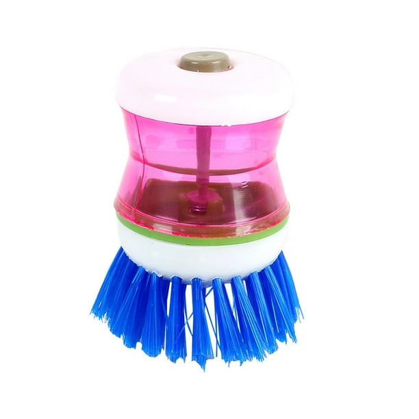 Easy Use Palm Scrubber Wash Clean Tool Holder Soap Dispenser Brush Dish