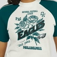 thumbnail image 6 of Women's WEAR by Erin Andrews White Philadelphia Eagles Sleeve Stripe Distressed Raglan T-Shirt, 6 of 6