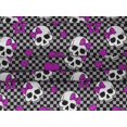 thumbnail image 4 of oneOone Velvet Purple Fabric Skull Sewing Material Print Fabric By The Yard 58 Inch Wide, 4 of 5