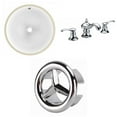 thumbnail image 1 of 15.25 in. Round Undermount Sink Set in White - Chrome Hardware, 1 of 1