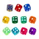 thumbnail image 2 of Juego dados acrílicos 16mm, cubos coloridos seis caras con puntos, bloques cuadrados, juguete educativo para enseñanza, 2 of 4