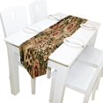 thumbnail image 3 of EREHome Striped Leopard Print Floral Table Runner Decoration Kitchen Table Runners for Home Coffee Kitchen Dining Table 13x70 inches, 3 of 4