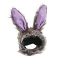 thumbnail image 2 of Visland Cat Bunny Rabbit Hat, Soft Skin-friendly Plush Adjustable Fastener Tape Closure with Purple Ears Pet Costume Headwear for Cat Dog Puppy Kitten Halloween Party Cosplay, 2 of 7
