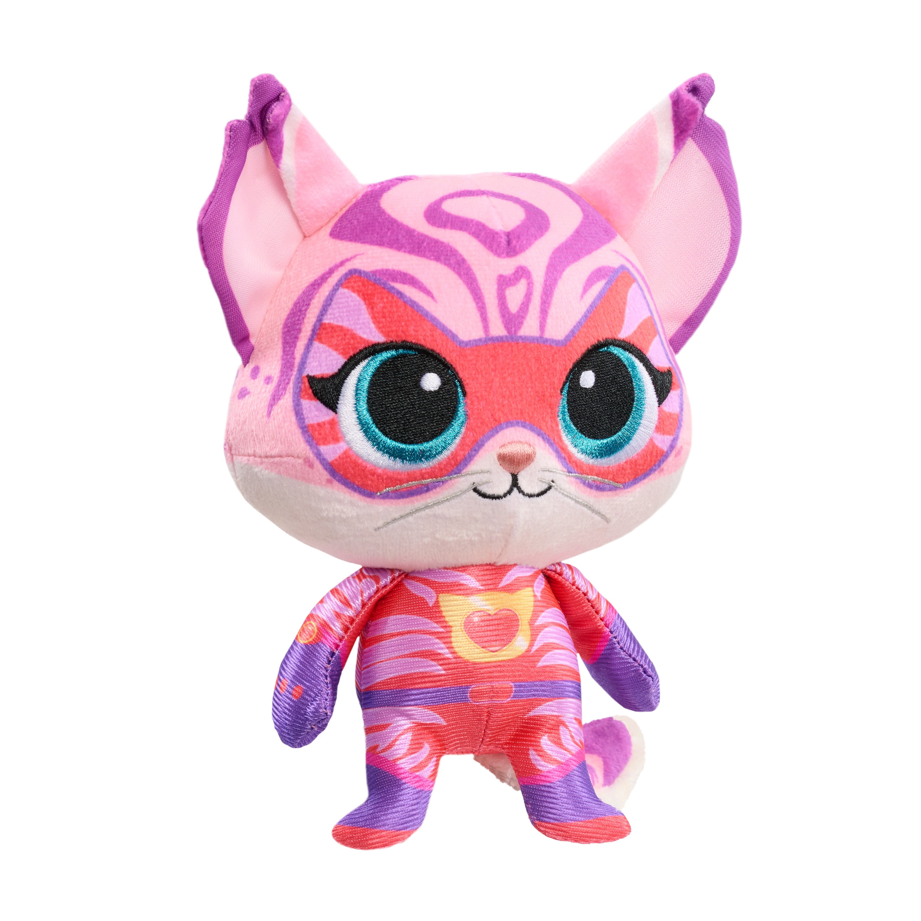 Disney Jr. SuperKitties Willa Small Plush Stuffed Animal with Glitter Eyes and Embroidered Details, , Ages 3+