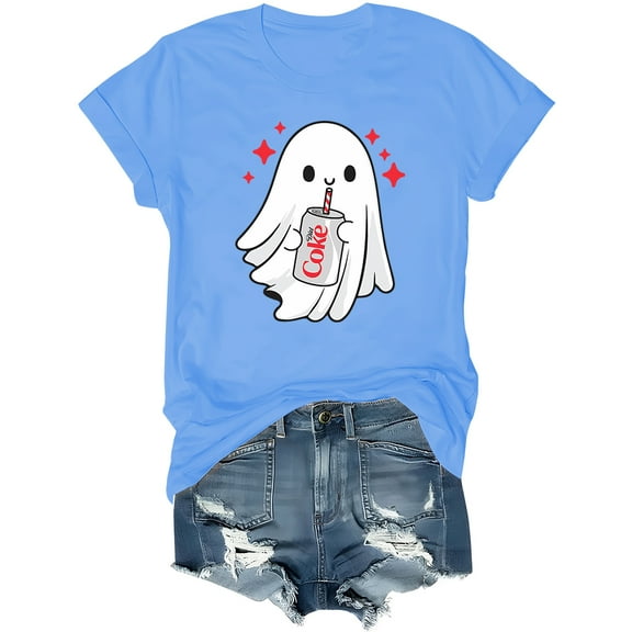 Halloween Diet Coke Ghost Shirt Coke Ghost Tshirt Funny Cute Skeleton Coke Tops