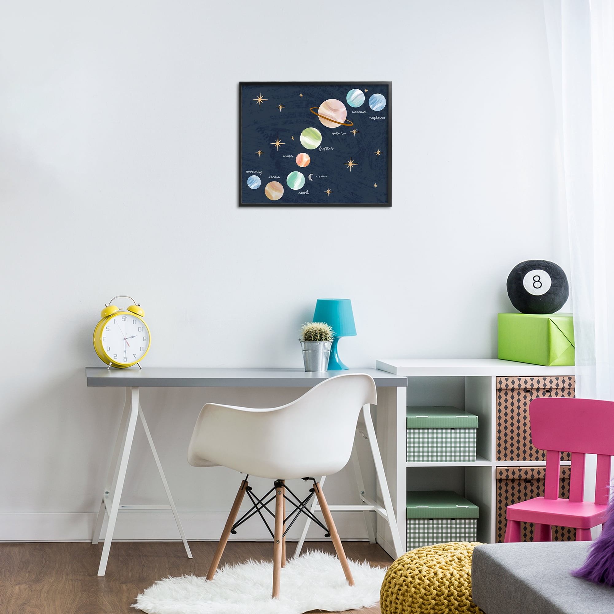 Stupell Industries Educational Space System Black Framed Giclee Art, design by Lil' Rue
