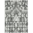 thumbnail image 3 of Well Woven Travini 5'3" x 7'3" Grey Modern Geometric Thick Shag Area Rug, 3 of 8