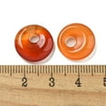 thumbnail image 3 of 20 pc Natural Red Agate Donut/Pi Disc Charms 14~14.5x4mm Hole: 4mm, 3 of 3