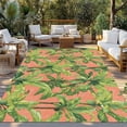 thumbnail image 3 of Fsddascl Palm Tree Tropical Outdoor Rug for Patio/Deck/Porch, Non-Slip Large Area Rug 6 x 9 Ft, Pink Summer Green Botanical Indoor Outdoor Rugs Washable Area Rugs, Reversible Camping Rug Carpet, 3 of 5