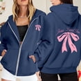 thumbnail image 2 of Chandail à Capuchon Décontracté pour Femmes avec Poche Zippée Manches Longues Sweat à Capuche Sport pour Activités Extérieures, 2 of 6