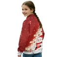 thumbnail image 2 of COEQINE Girls Quarter Zip Sweatshirt Tops, Long Sleeve Loose Fit Sweatshirt Pullover, Printed Fashion Top for Kids Teens Ages 5-6 Machine Wash, Snowman Christmas Tree, 2 of 7