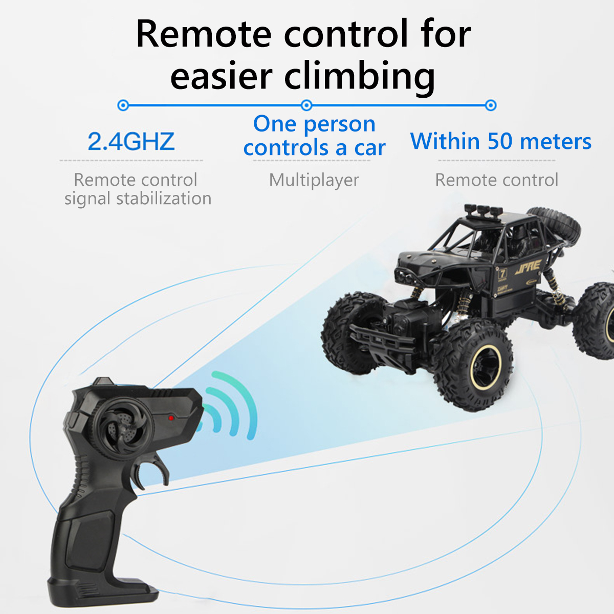 1:16 Alloy Remote Controls Car Monster Trucks, 4WD Climbing RC Cars Off Road, RC Crawler Toys for Boys Kids Gifts - image 7 of 11