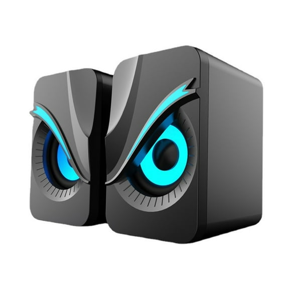 Computer Speakers for Desktop Light Emitting Computer Speaker Usb Mobile Phone Laptop Desktop Mini Speaker Hifi Stereo Sound Cable Subwoofer Computer Audio 2 Pcs Pc Speakers for Desktop