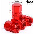 thumbnail image 2 of 4 pcs Valve Caps for Car Tires, Car Valve, Tire Accessories, Universal Valve Cap, Dustproof Valve Cap for Motorcycle Car Bicycle (Red), 2 of 5