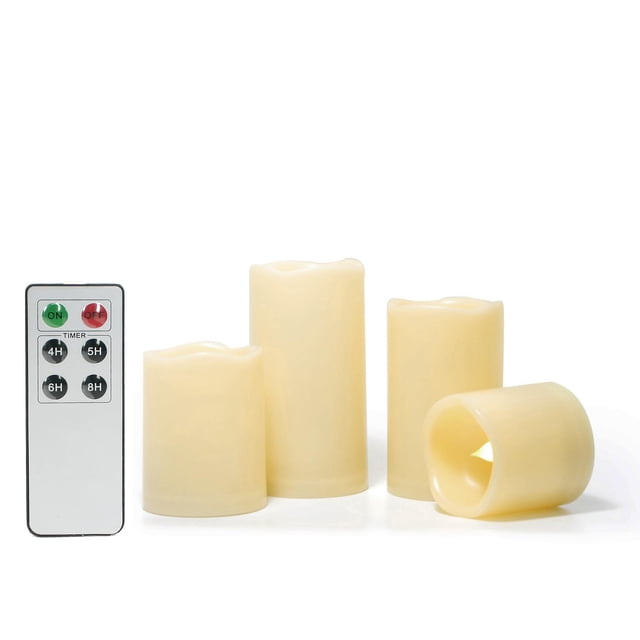 Velas LED para exteriores CANDLE CHOICE, control remoto a prueba de agua, 4 unidades