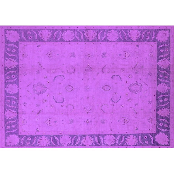 Ahgly Company Indoor Rectangle Oriental Purple Traditional Area Rugs, 5' x 8'