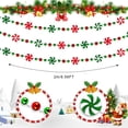 thumbnail image 3 of Triani 6.5Ft Peppermint Christmas Tree Bead Garlands Red White Green Candy Beaded Wreath Peppermint Hanging Xmas Tree Garland Fireplace Ornaments Christmas Party Decorations, 3 of 7