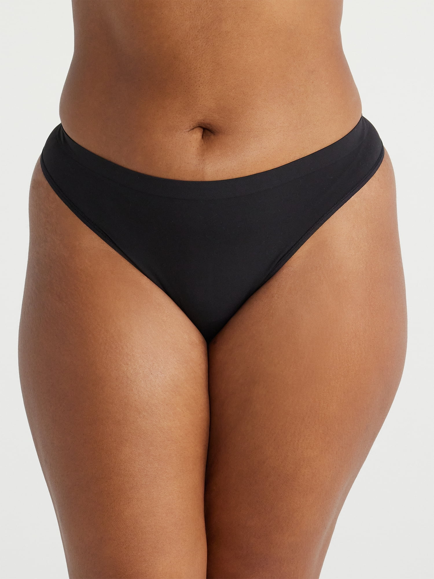 Joyspun Women's Seamless Thong Panties, 3-Pack, Sizes XS to 3XL