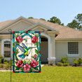 thumbnail image 2 of Amhnf Stained Glass Style Hummingbird And Flowers Garden Flag For Home Outdoor Garden Yard Decor 12x18 inch, 2 of 5