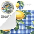 thumbnail image 2 of Yayeee Dish Drying Mat for Kitchen Counter 18"x24" Microfiber Absorbent Pad, Green Lemon Plaid, 2 of 7