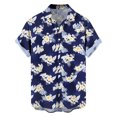 thumbnail image 4 of Camisetas Hawaianas de Manga Corta Botón Abajo Impresa Ropa de Playa con Cuello en V, Tela Transpirable Ligera para Vacaciones Y Uso Diario, 4 of 9