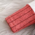 thumbnail image 4 of Ulanda Newborn Baby Girl Clothes Infant Fall Winter Outfits for Girls Clothing Set, Color Block Ribbed Outfit, Ruffle Long Sleeve Bodysuit, Matching Hat and Bow Headband (Watermelon Red, 6-9 Months), 4 of 9