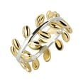 thumbnail image 4 of Serenity Two Tone Leaf Wrap Ivy Band Gold over Sterling Silver Ring-8, 4 of 4