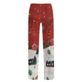 thumbnail image 5 of Lopecy-Sta Women's Pajama Pants Christmas Print Bottoms with Pockets Drawstring Sleep Lounge Pants for Women Comfortable Casual Drawstring Sleep Pants for Women, 5 of 5