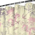 thumbnail image 4 of Peony and Rose Bloom Shower Curtain – Watercolor Artistic Floral Pattern, 72x84 Inches, 4 of 5