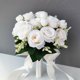 thumbnail image 2 of Ramo de novia para dama de honor, flores de seda blanca, rosas, alfileres artificiales para el ojal de la novia, ramo de boda, accesorios de boda Tan Jianjun unisex, 2 of 2
