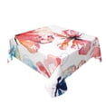 thumbnail image 2 of YFYANG Square Polyester Table Cloth, 54" x 54" Reusable Table Cover Kitchen Dining Room Vintage Watercolor Butterfly Doodle Decorative Tablecloths for Tables of 2-4 People, 2 of 8
