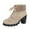 Khaki, variant on Ankle Boots for Women Winter Boots Wool Lined Collar High Heel Heel Plus Size Fashion Boots Shoes With Zipper(Size:42)