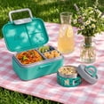 thumbnail image 6 of 43 oz Bento Lunch Box With 13 oz Soup Bowl and Portable Ice Pack Airtight- Durable for On-the-Go Meal, 3 Compartment, Removable Tray and Handle，BPA-Free and Food-Safe Materials(Green), 6 of 10