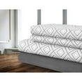 thumbnail image 1 of Safdie & Co. Ens. De Draps En Microfibre Tissé 4MC K Geo Imprimé Solide Gris, 1 of 2
