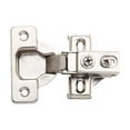 thumbnail image 1 of Paquete de 2: marco frontal, bisagras silenciosas para puerta de gabinete de cierre suave, superposición de 1/2 pulgada con amortiguadores de metal incorporados, acero resistente y resistente para coc, 1 of 8