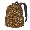 thumbnail image 1 of Disketp Chrysanthemum turkey Mochila Escolar de Gran Capacidad y Peso Ligero, Mochila de Viaje Ideal para Escuela, Trabajo y Uso Diario, Cómoda y con Estilo, 1 of 8