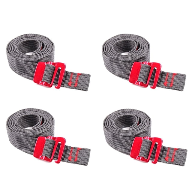 4PCS Senderismo Escalada Cinturones de Tensión Hebilla de Amarre 1.4M Cinturón Correas de Carga Cuerda de Nylon Cinta con Gancho de Liberación Rápida