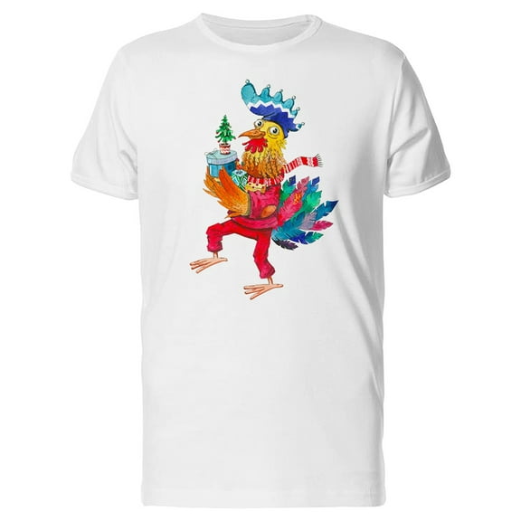 Rooster Winter Santa Tee Men's -Image by Shutterstock
