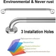thumbnail image 3 of 12 Inch Stainless Steel Chrome Shower Grab Bar, ZUEXT Bathroom Balance Bar, Safety Hand Rail Support, Handicap Elderly Injury Senior Bath Assist Handle, 3 of 15