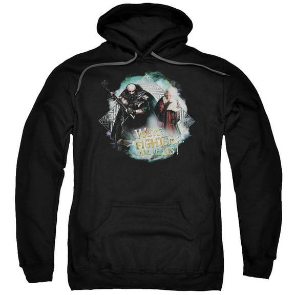 The Hobbit We'Re Fighers Adult Pullover Hoodie Sweatshirt Black