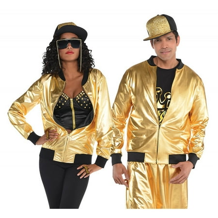Hip Hop Gold Jacket Adult Costume - Standard