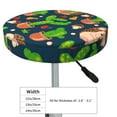 thumbnail image 4 of Xecao's Cute Hedgehogs Cactus Blue Print Stool Covers offer stylish, washable protection for PU round bar stools, perfect for home or commercial use., 4 of 7