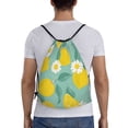 thumbnail image 2 of Bingfone Lemons Chamomile Flowers And Leaves Drawstrings Backpacks Bags For Men Women Gym Drawstrings Bag, 2 of 9