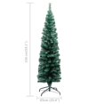 thumbnail image 2 of vidaXL Christmas Tree Decoration Artificial Slim Tree with LEDs and Ball Set, 2 of 12