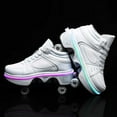 thumbnail image 4 of Roller Skate Shoes for Woman, Double-Row Deform Wheel Automatic Walking Shoes, Retractable Roller Skate, Shoes with Wheels, Skating Shoes for Outdoor Fun & Fitness, 4 of 6