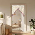 thumbnail image 6 of Flower Lace Embroidery Sheer Triangular Curtain No Punching Short Window Valance for Kitchen Bedroom Partition Doorway Light Filtering Privacy Decor, 6 of 6